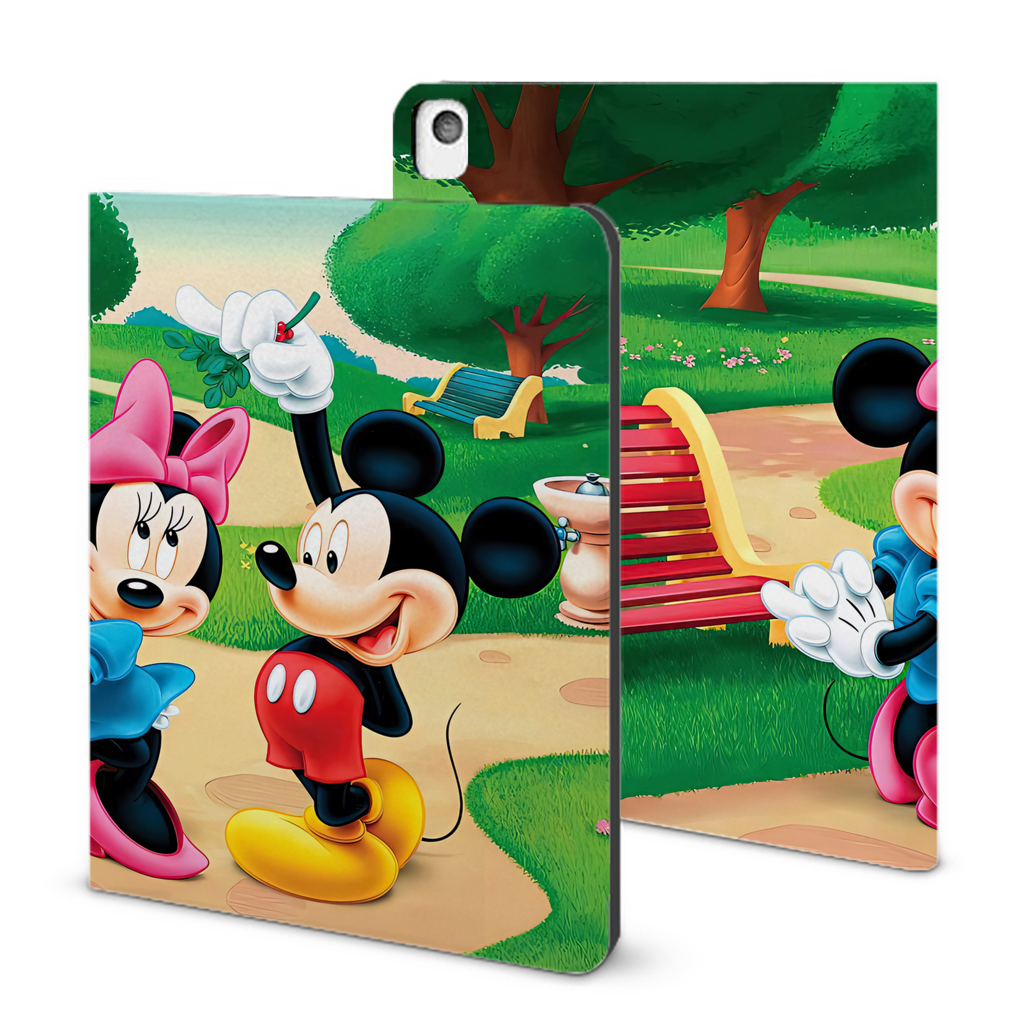 （画像用） ミッキーマウス Mickey Mouse IPadケース ペンホルダー付き ブックスタイルデザイン